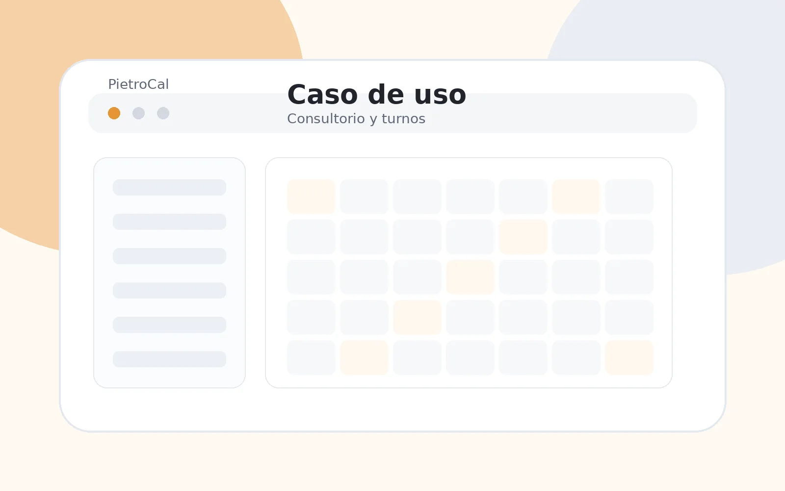Caso de uso de consultorio con reservas